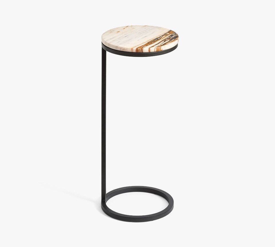 Delaney Round Marble C-Table
