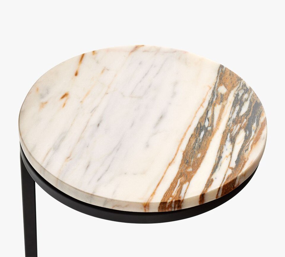 Delaney Round Marble C-Table