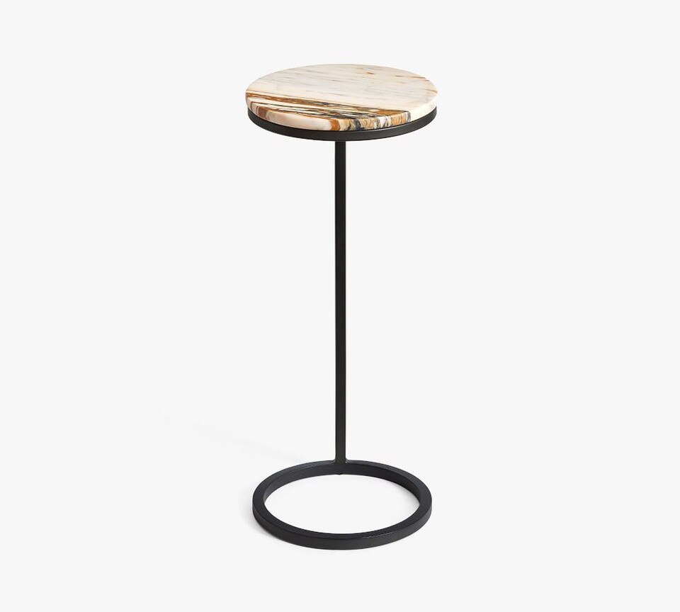 Delaney Round Marble C-Table