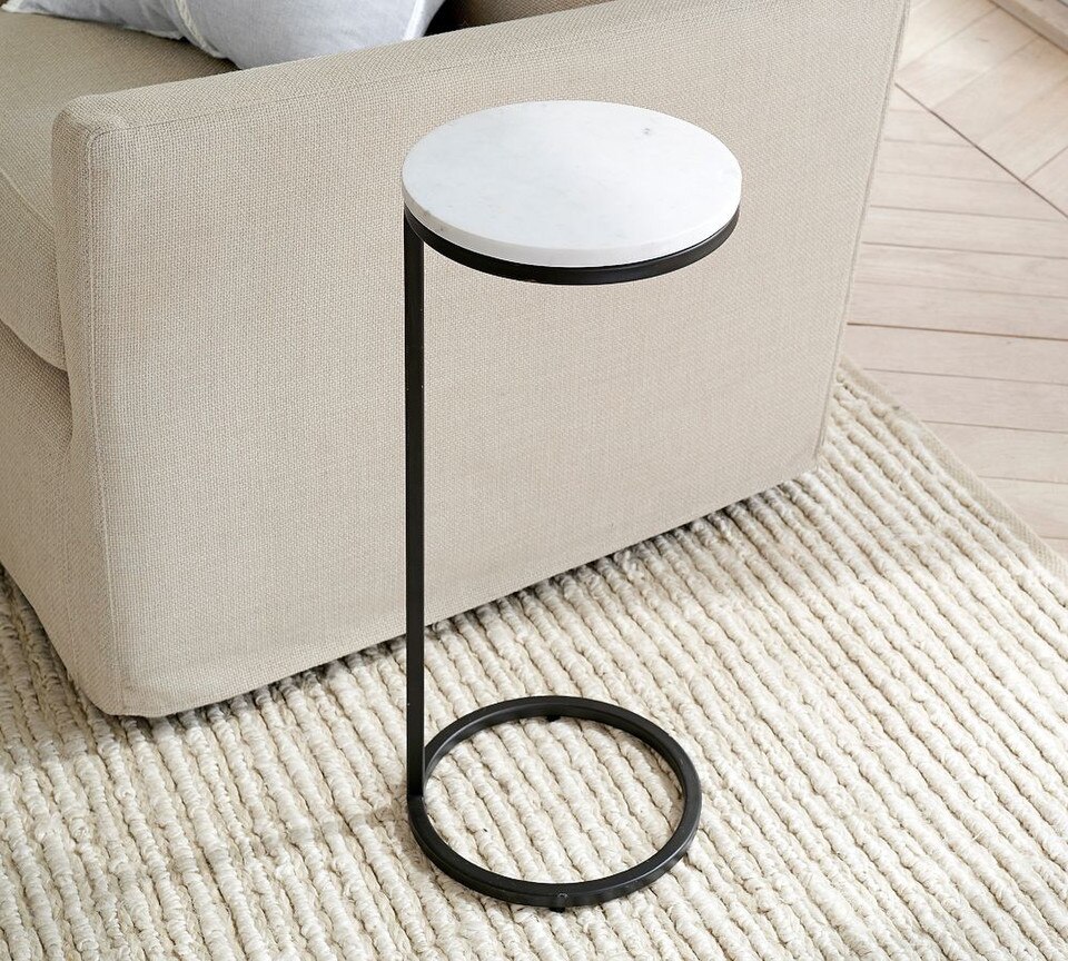 Delaney Round Marble C-Table