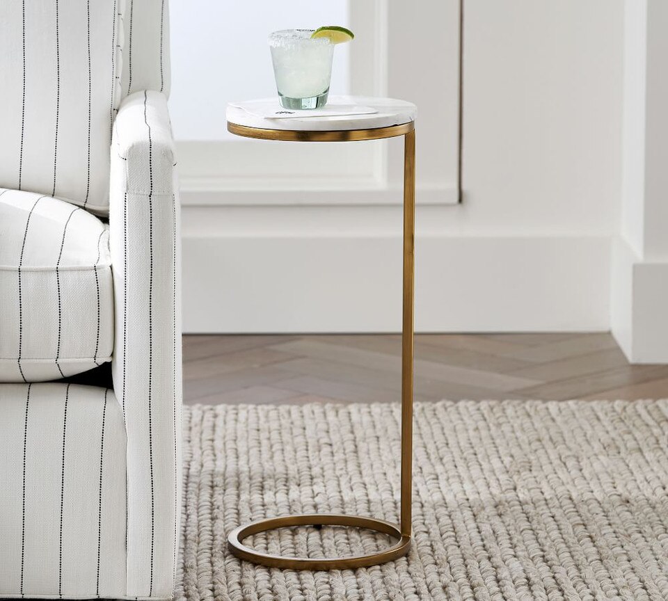 Delaney Round Marble C-Table