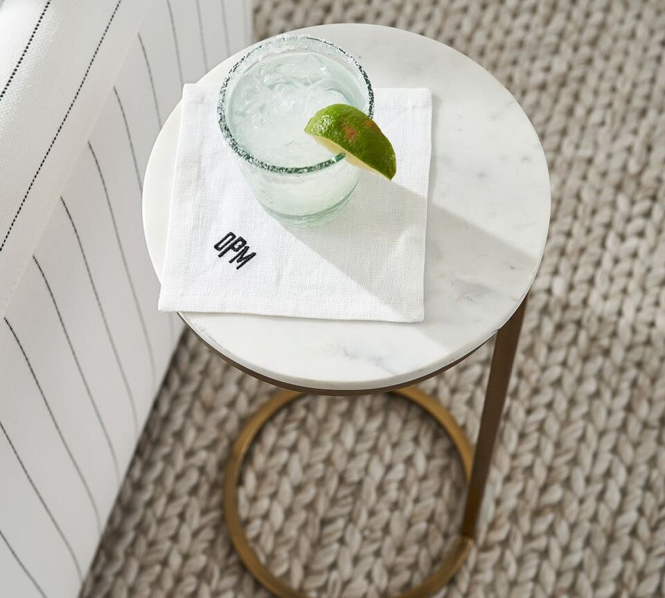 Delaney Round Marble C-Table