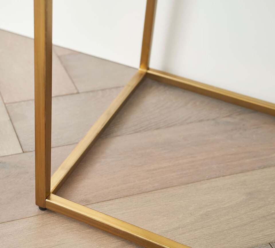 Delaney Rectangular Marble Side Table (71 cm)