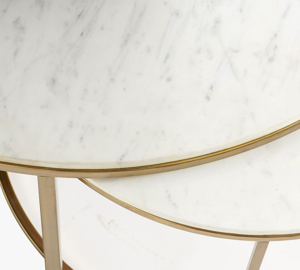 Delaney Round Marble Nesting Coffee Table