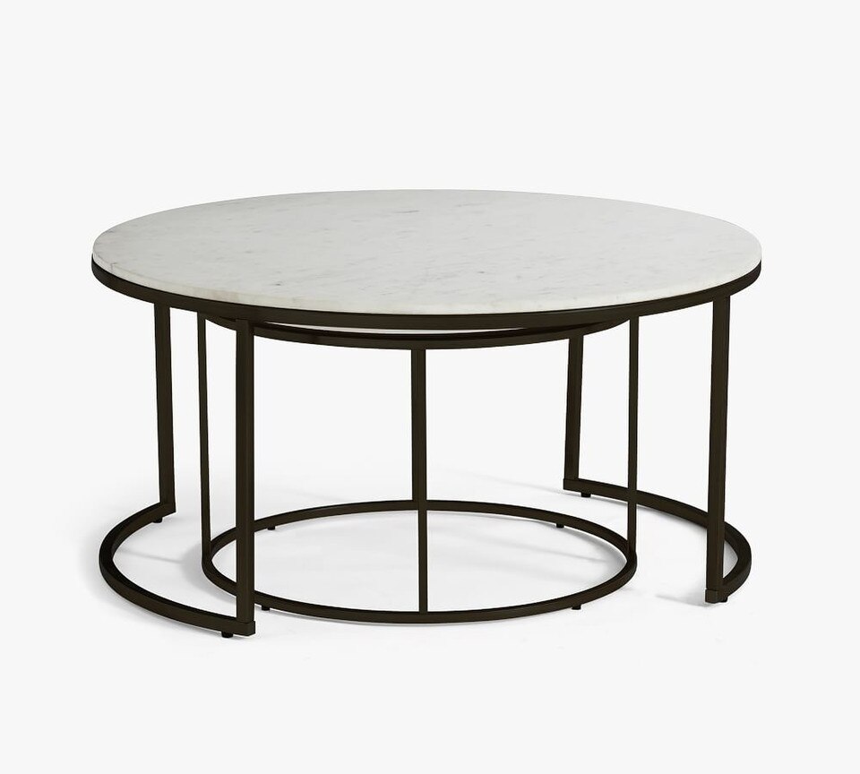 Delaney Round Marble Nesting Coffee Table
