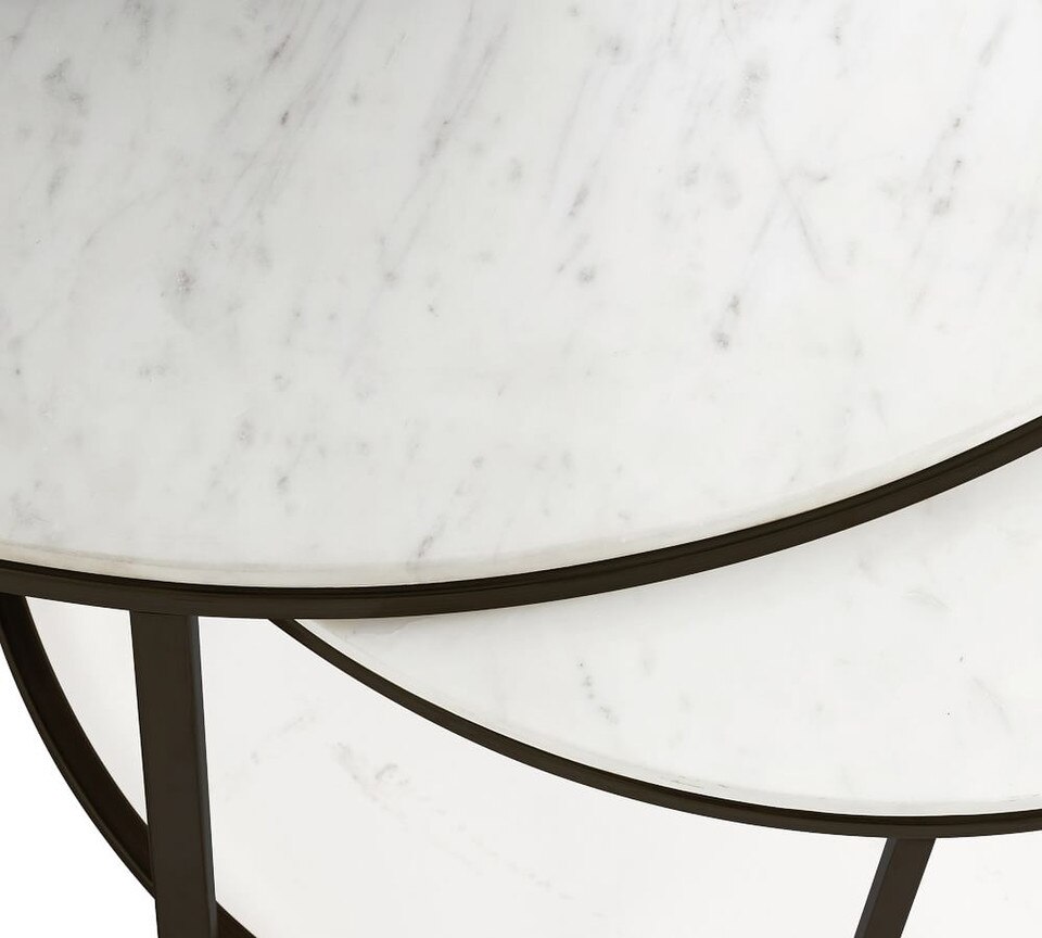 Delaney Round Marble Nesting Coffee Table
