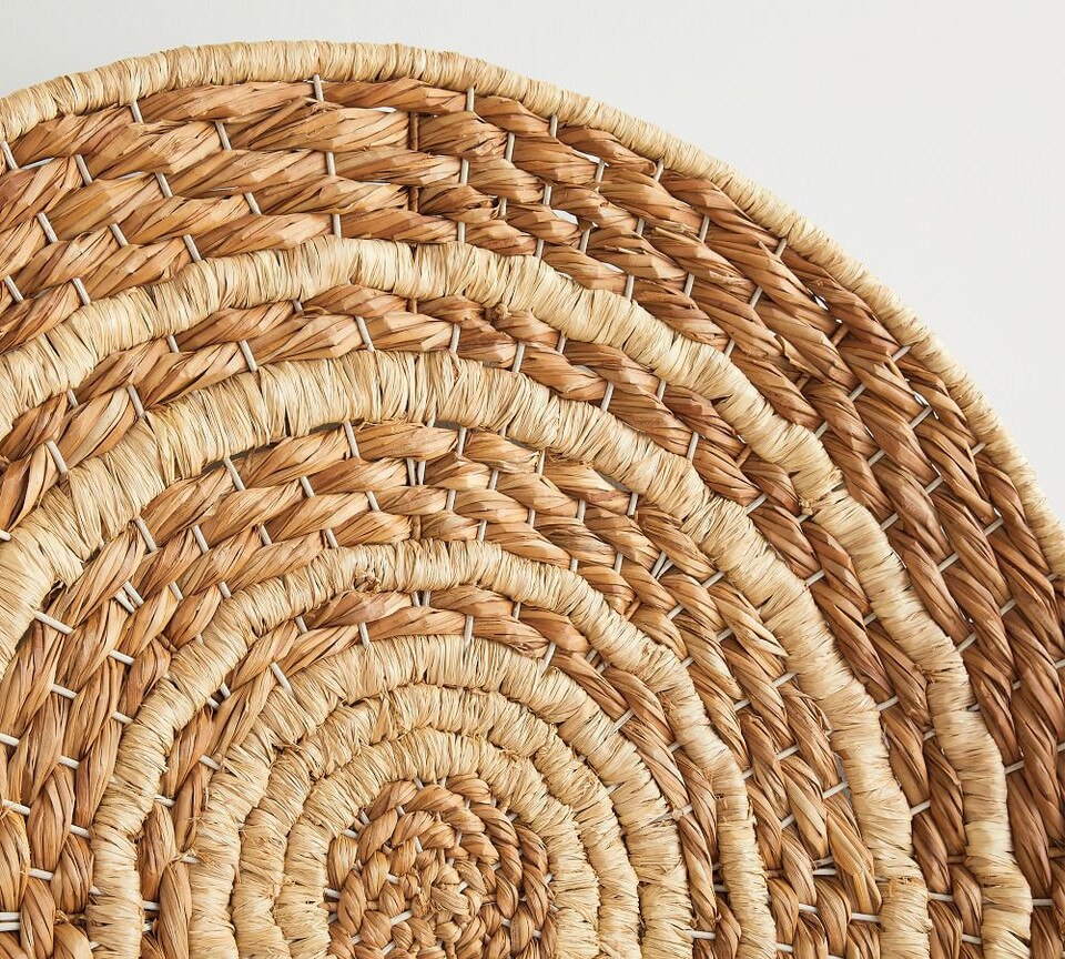 Double Handwoven Basket Wall Art - 102 cm