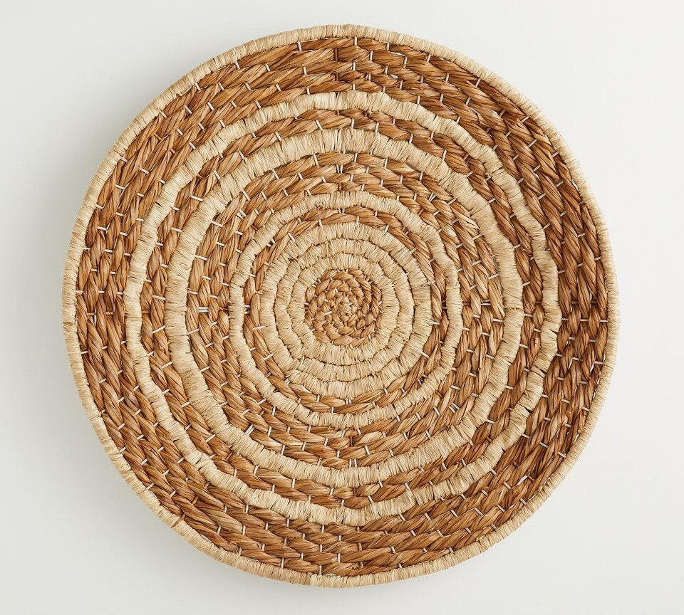 Double Handwoven Basket Wall Art - 102 cm