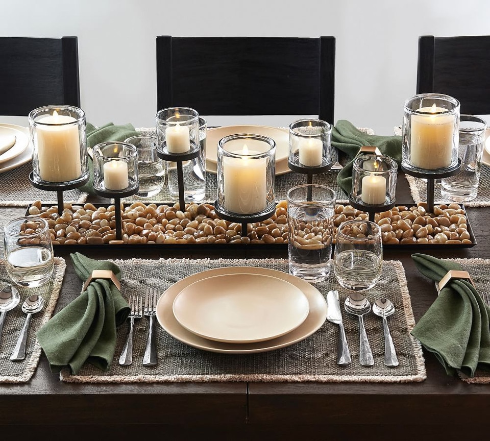 Draper Bronze Multi Pillar Candle Holder Centrepiece