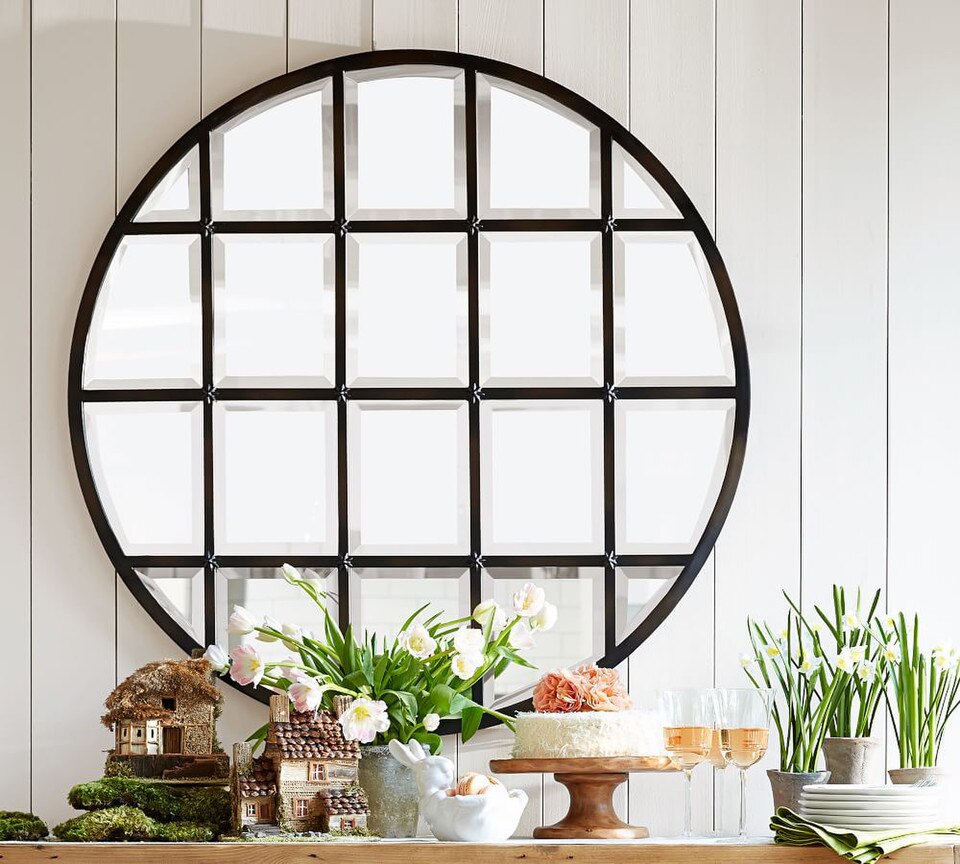 Eagan Multipanel Round Mirror