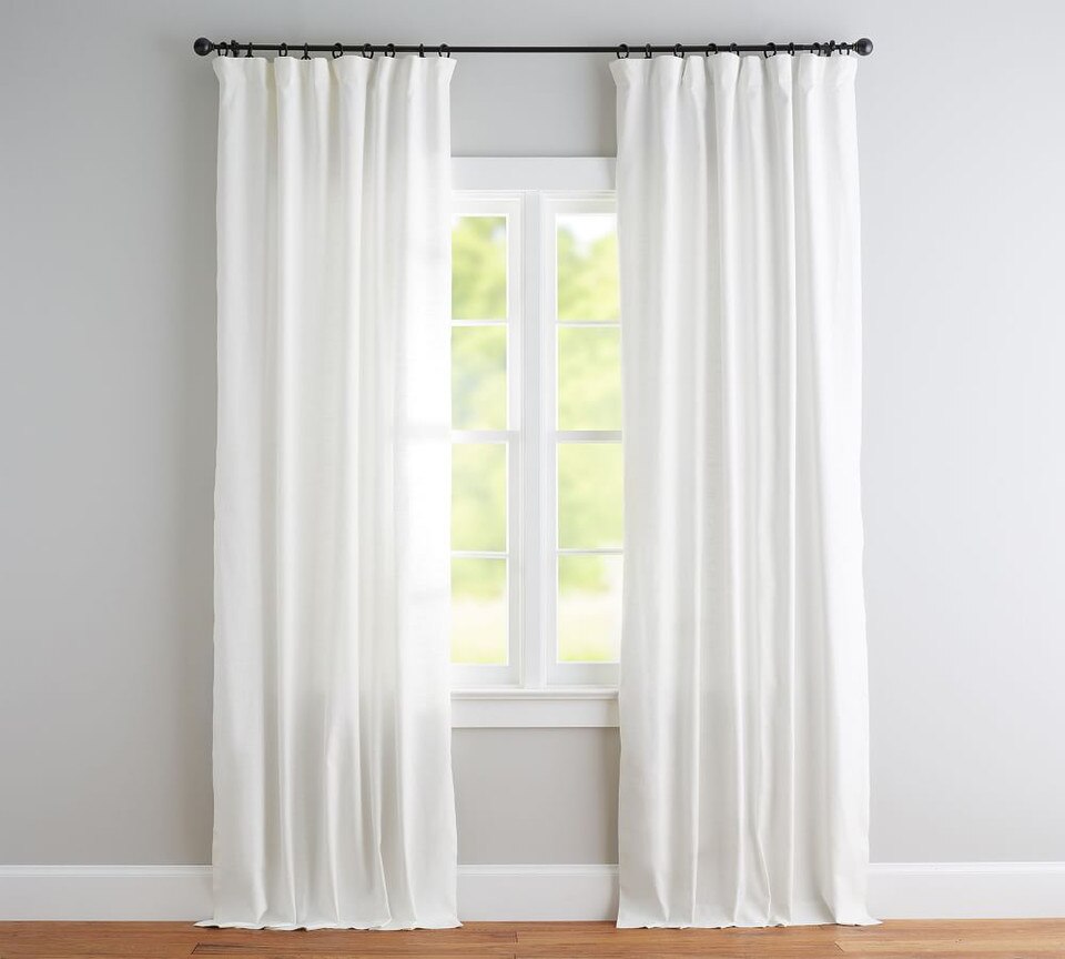 Emery Linen/Cotton Pole-Pocket Blockout Curtain