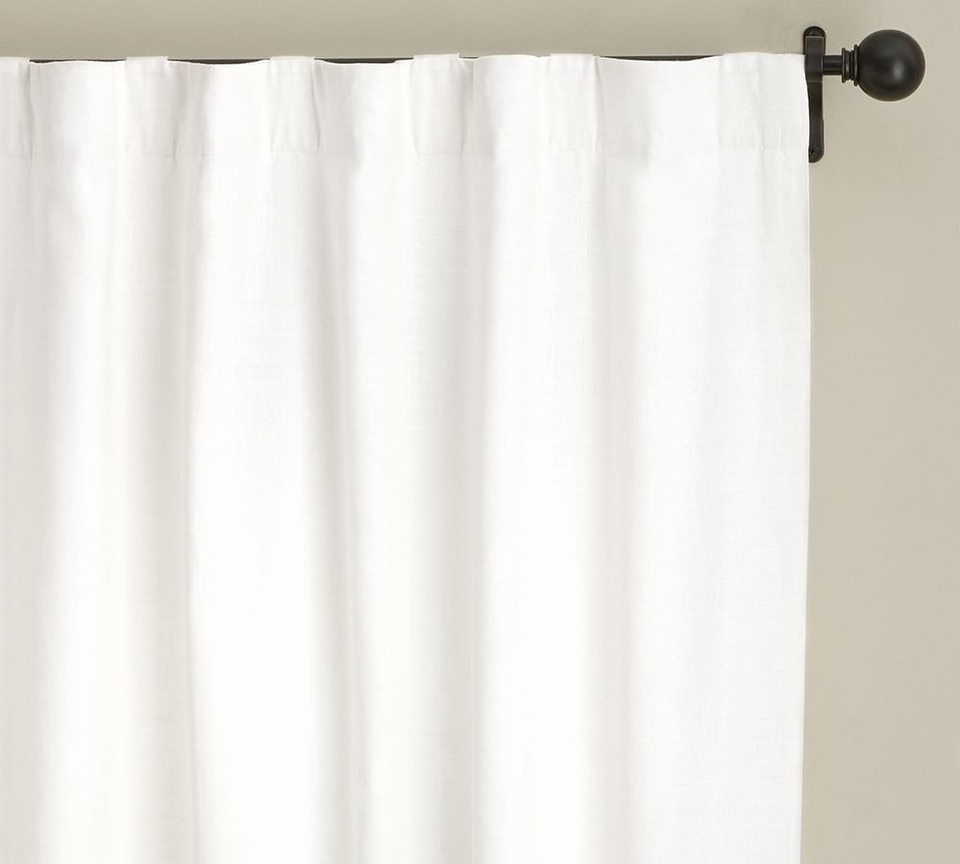 Emery Linen/Cotton Pole-Pocket Blockout Curtain