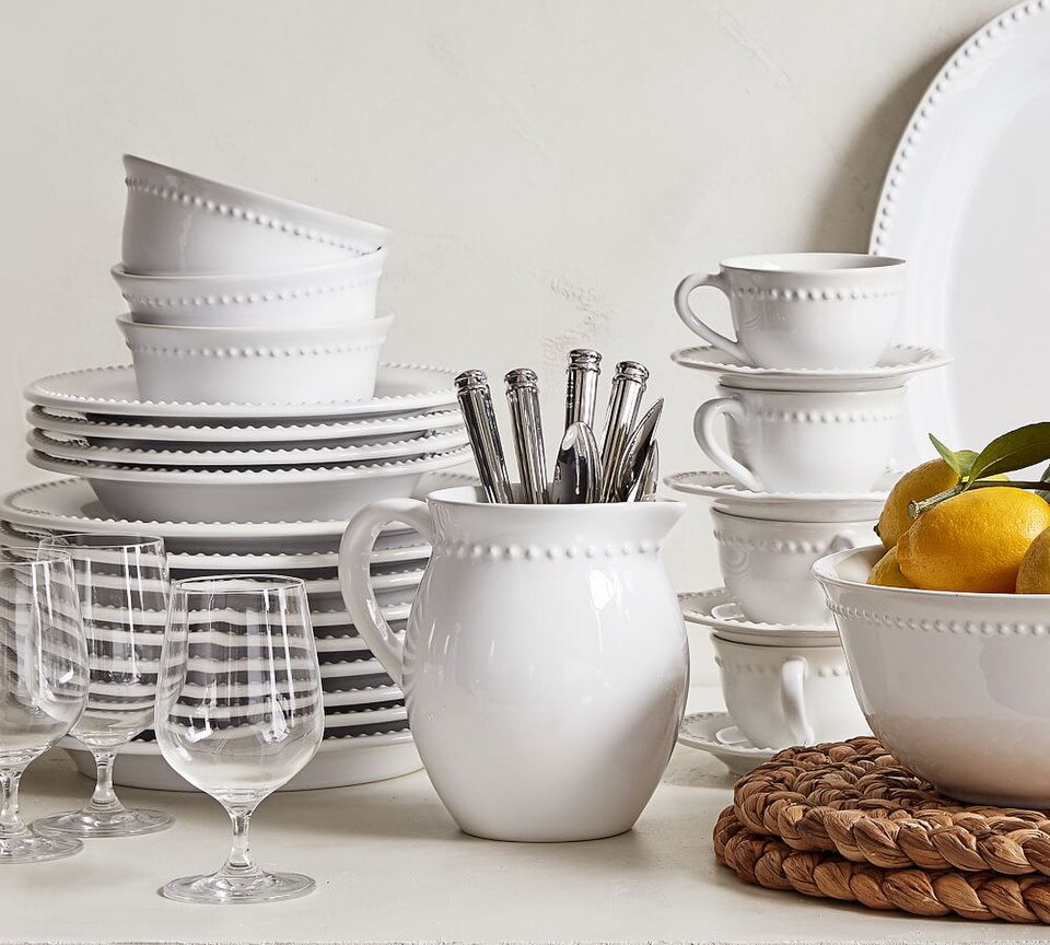 Emma Beaded Stoneware Cereal Bowls