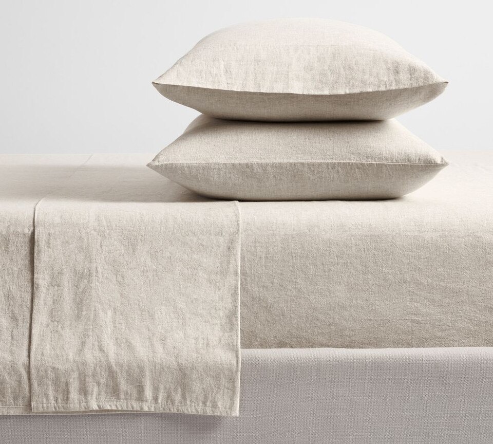 European Flax Linen/Cotton Pillowcases - Set of 2