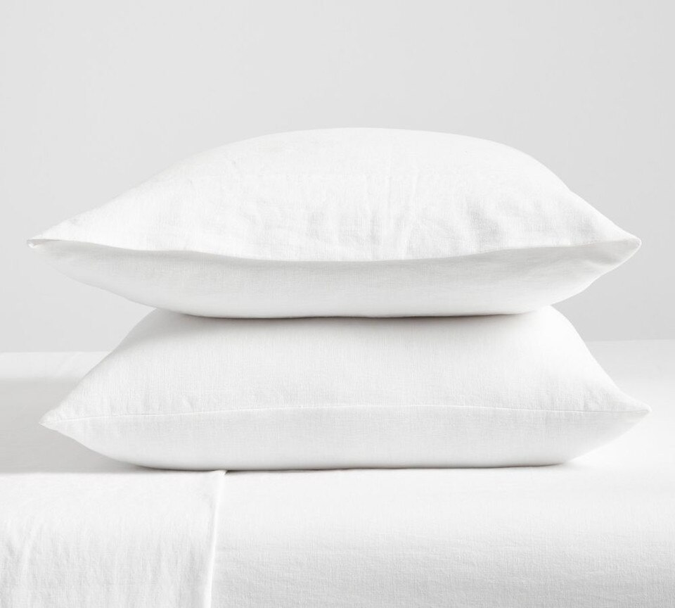 European Flax Linen/Cotton Pillowcases - Set of 2