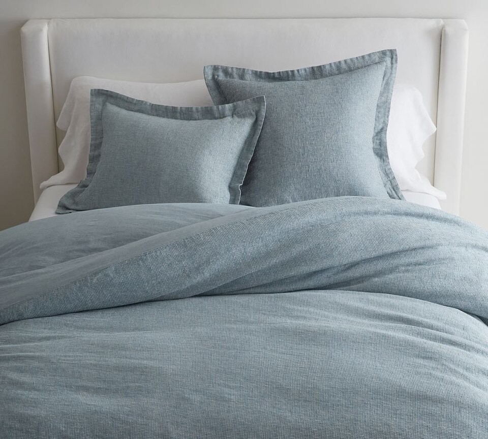 European Flax Linen Waffle Quilt Cover