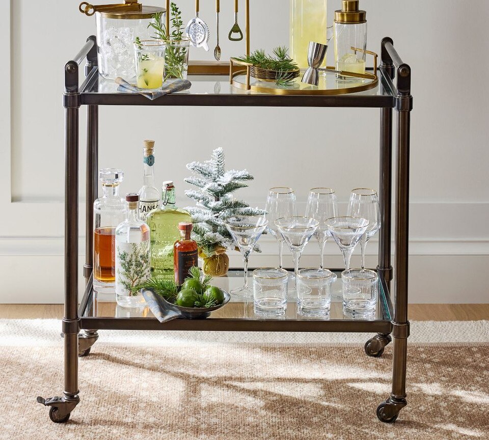 Everson Metal Bar Cart (80 cm)
