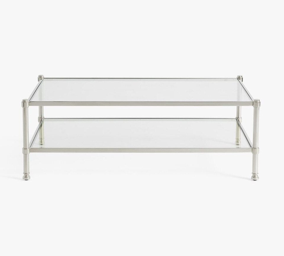 Everson Rectangular Glass Coffee Table (132 cm)