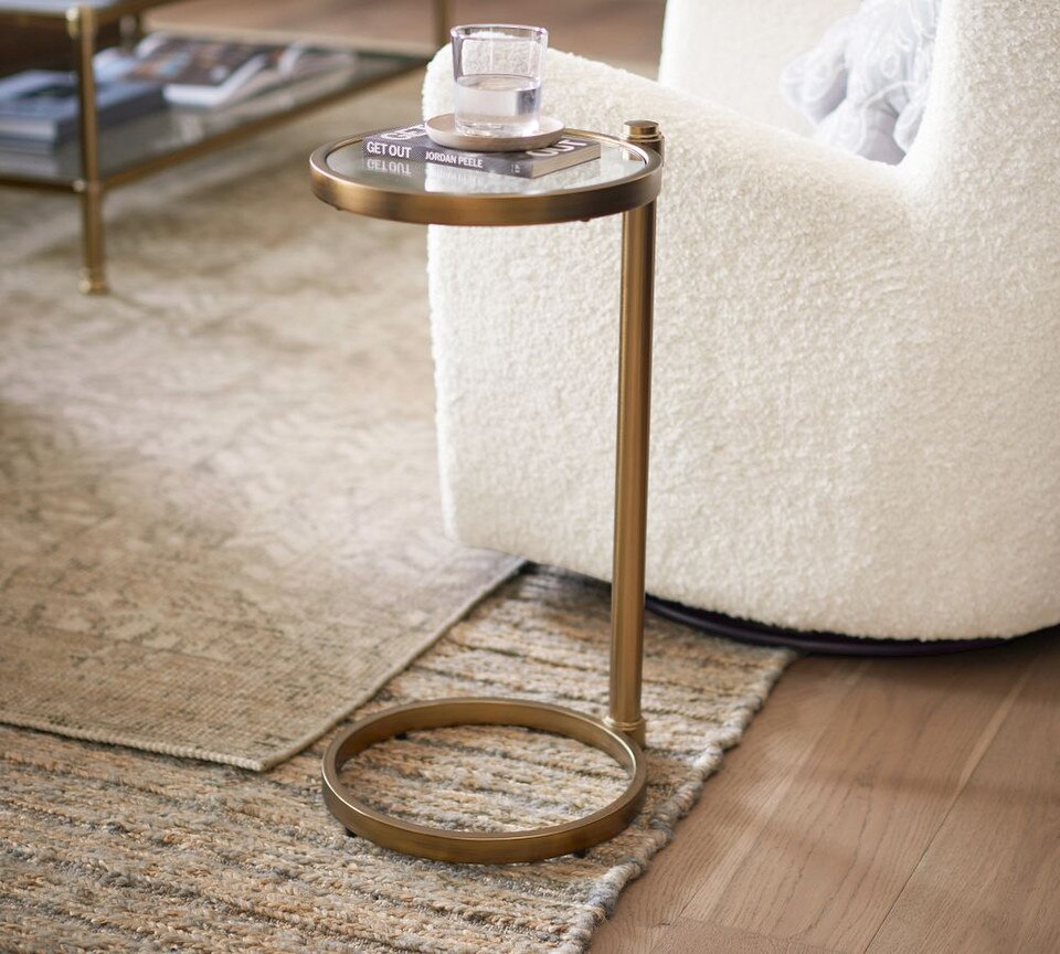 Everson Round Glass C-Table (36 cm)