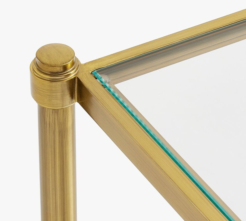 Everson Square Glass Side Table