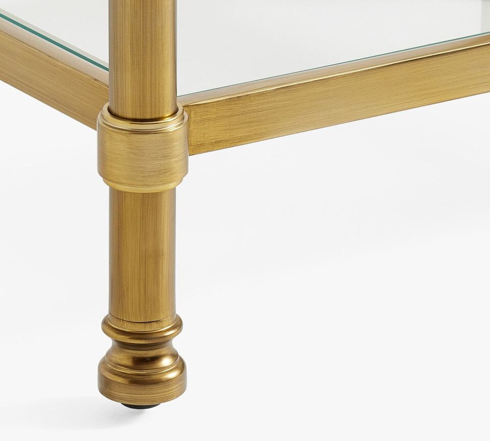 Everson Square Glass Side Table