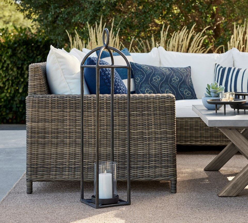 Fallon Outdoor Forged-Iron Lantern