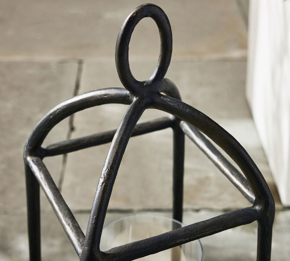 Fallon Outdoor Forged-Iron Lantern