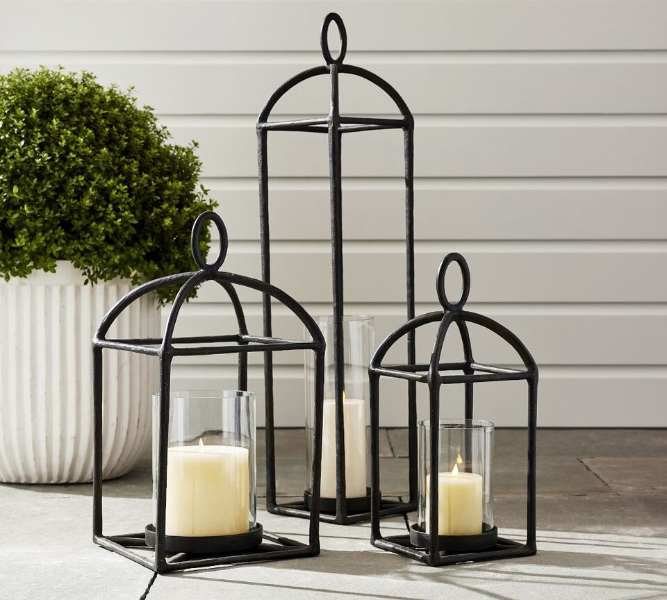 Fallon Outdoor Forged-Iron Lantern