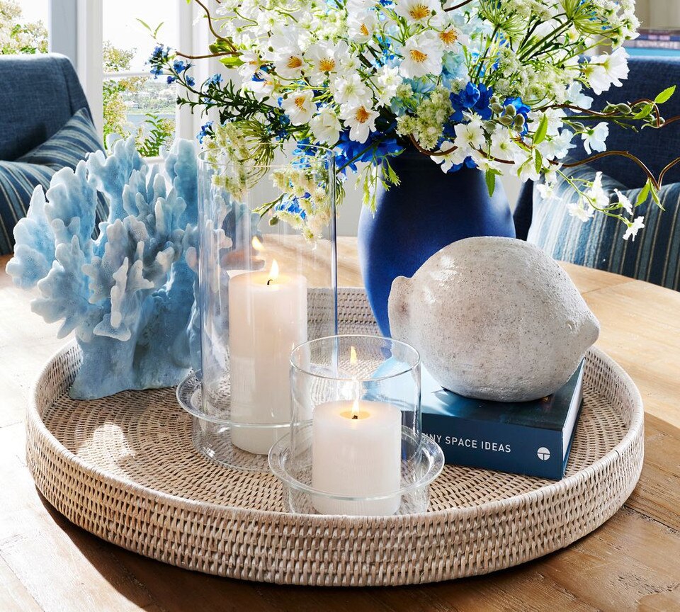 Faux Coral Decorative Object: Chambray