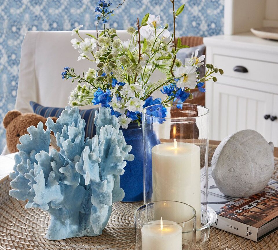 Faux Coral Decorative Object: Chambray