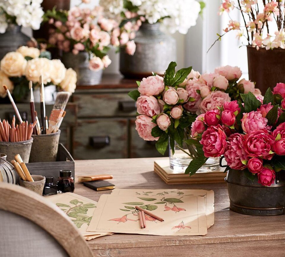 Faux Peony Bundle Pottery Barn Australia