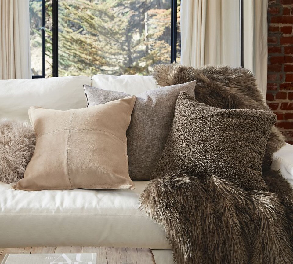Faux Real Fur Throw