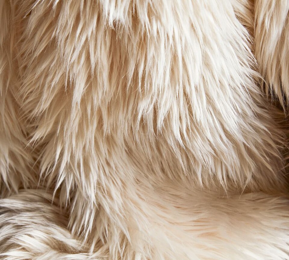 Faux Real Fur Throw