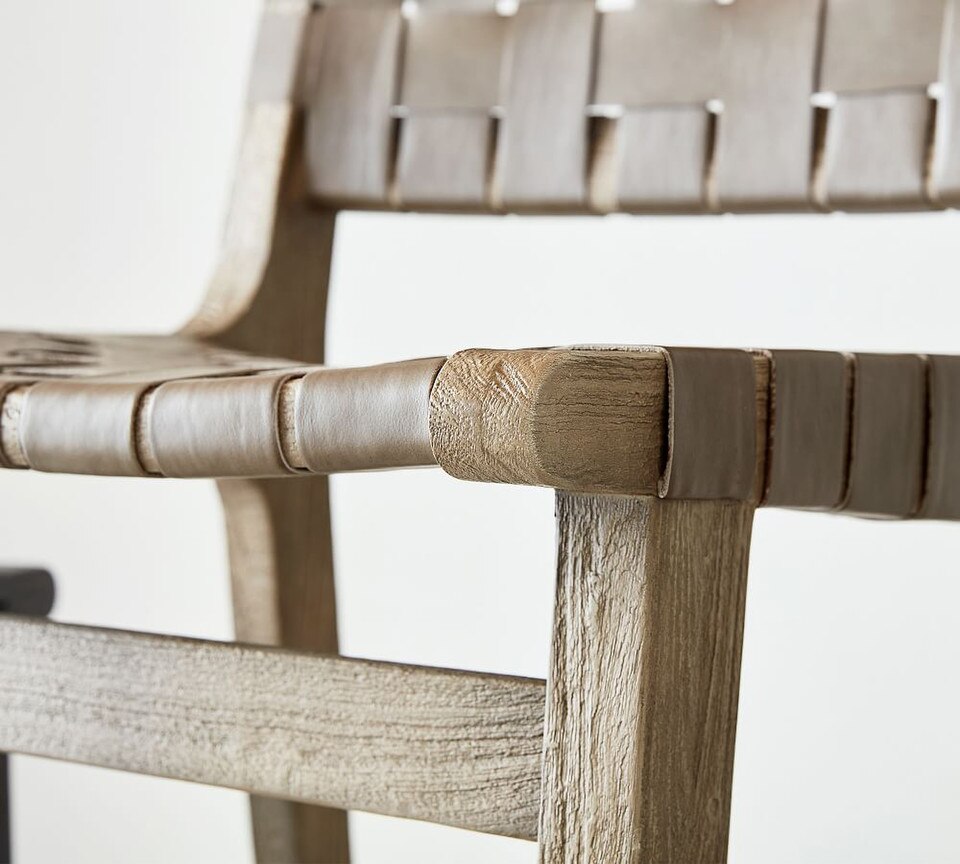 Fenton Woven Leather Stool