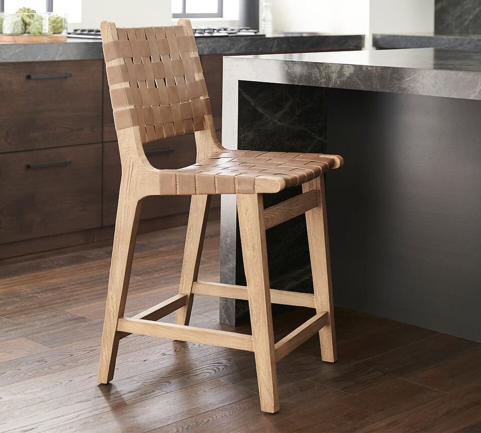 Fenton Woven Leather Stool