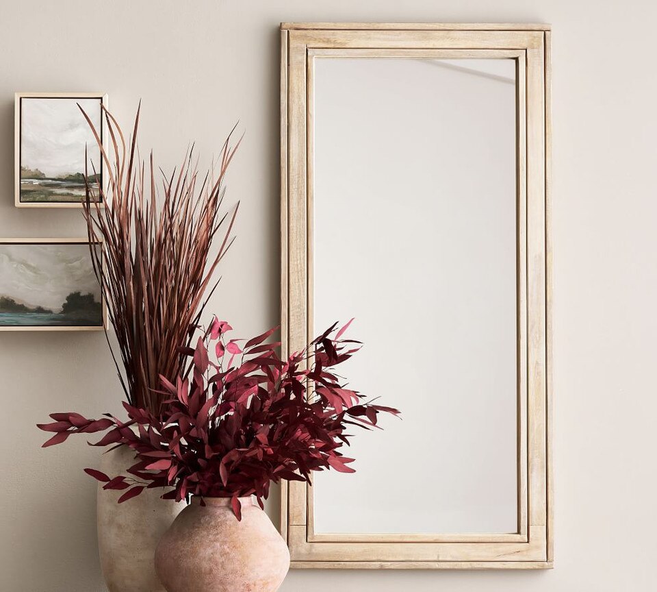 Field Wooden Handcrafted Rectangular Mirror