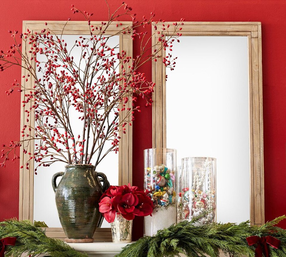 Field Wooden Handcrafted Rectangular Mirror