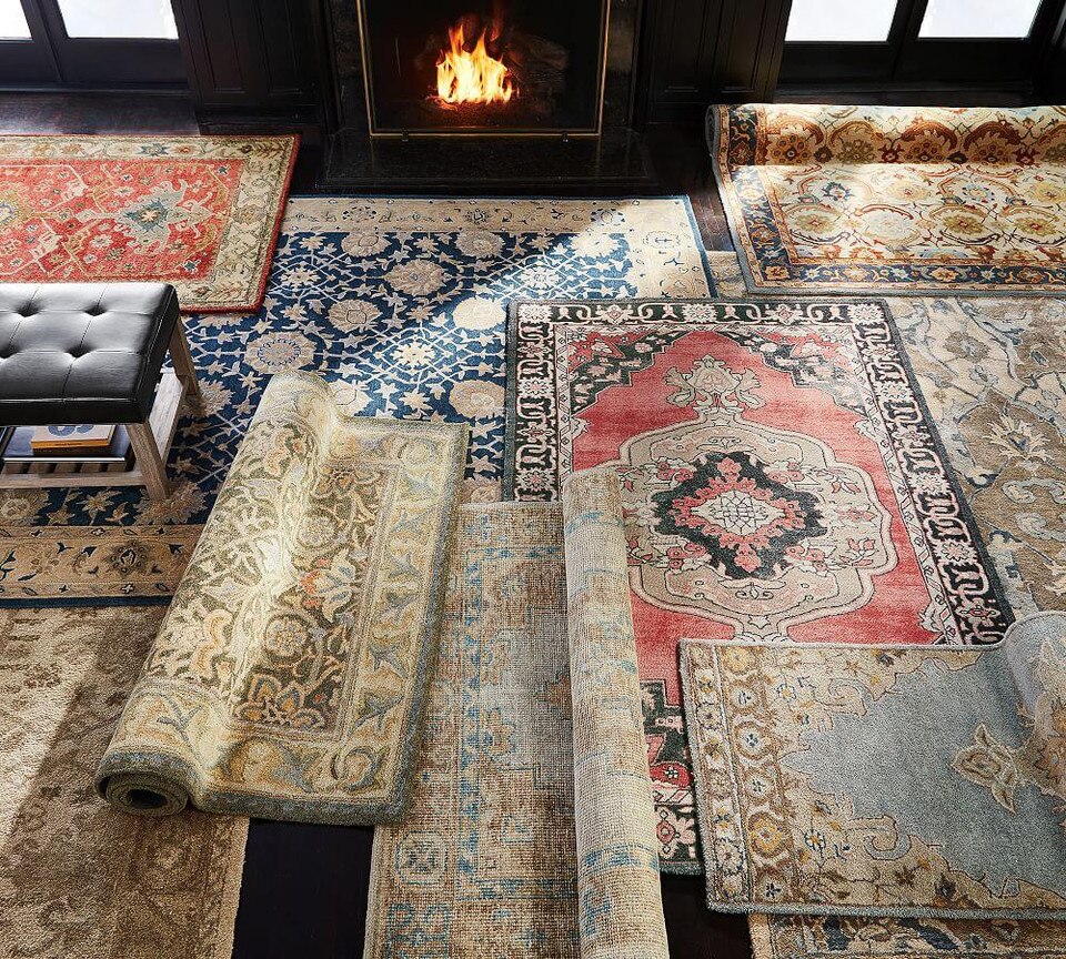 Finn Hand-Knotted Rug - Blue Multi | Pottery Barn Australia