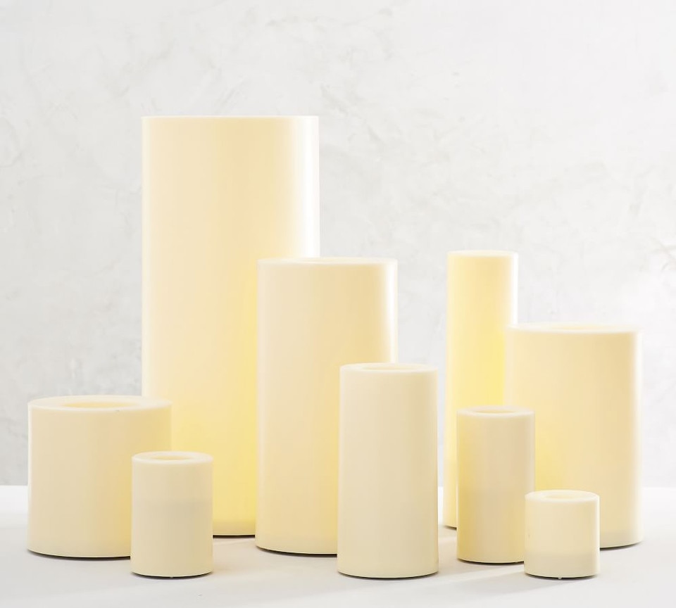 Standard Flameless Outdoor Pillar Candle - Ivory | Pottery Barn Australia
