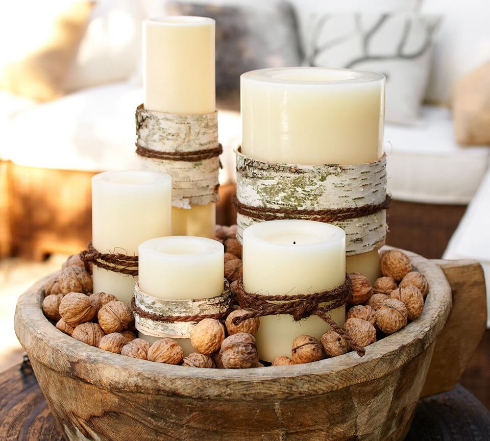 Standard Flameless Outdoor Pillar Candle - Ivory