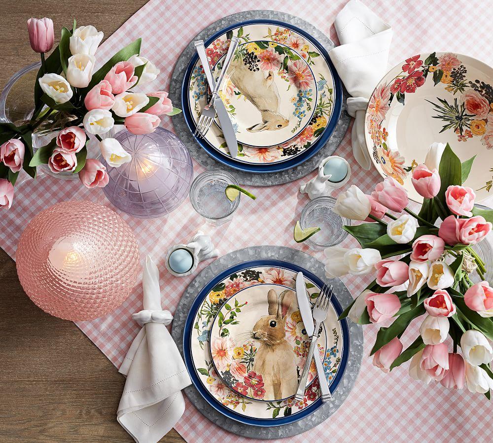 pottery barn bunny plates