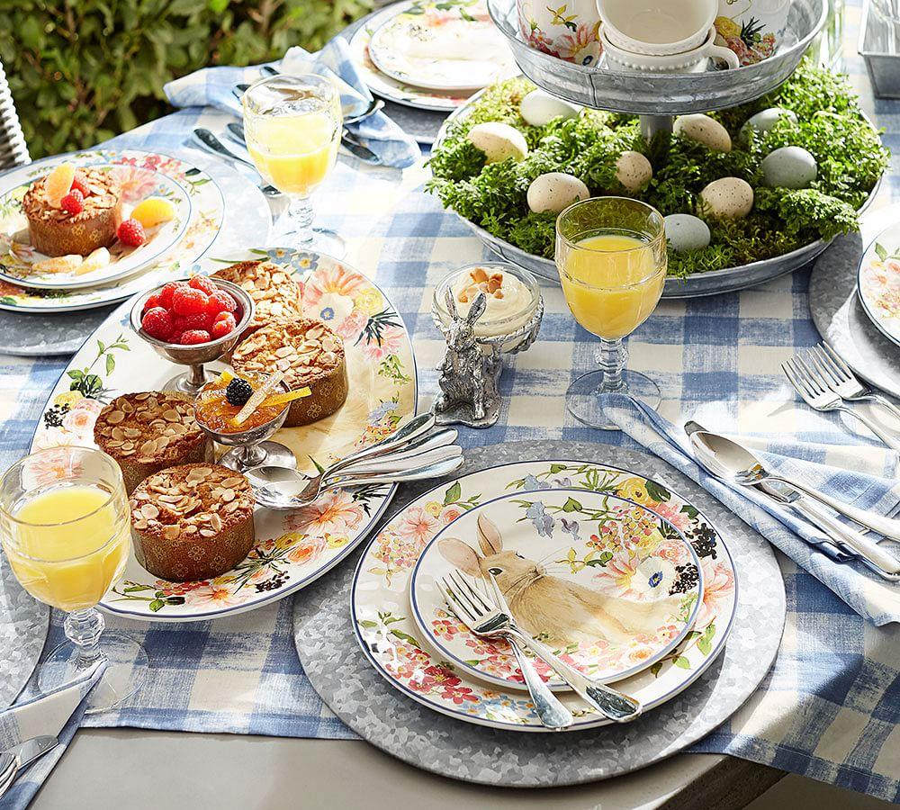 pottery barn bunny plates
