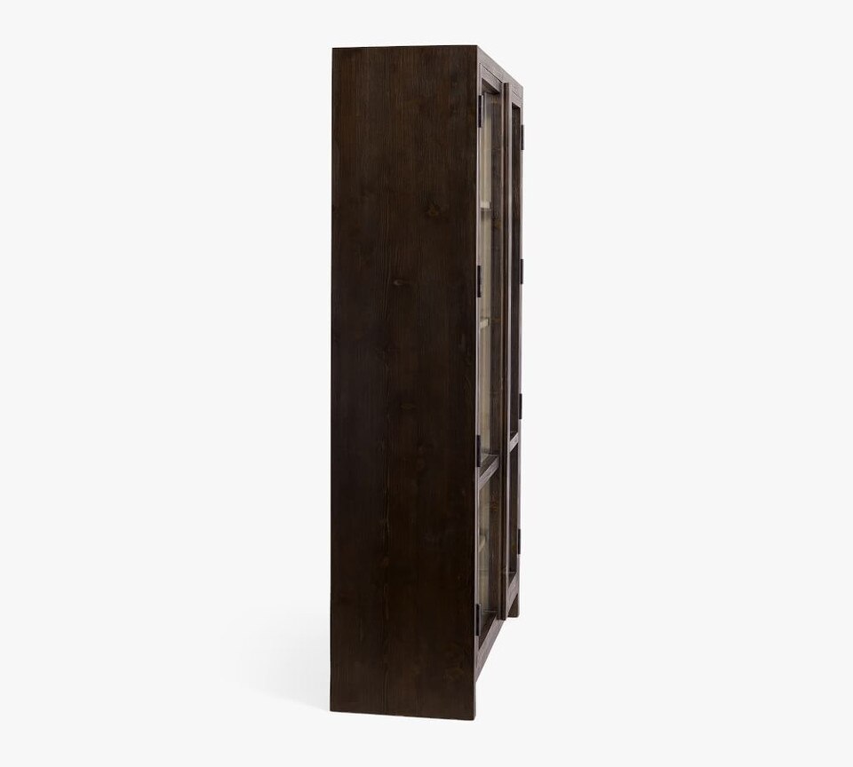 Folsom Glass Storage Cabinet, Charcoal