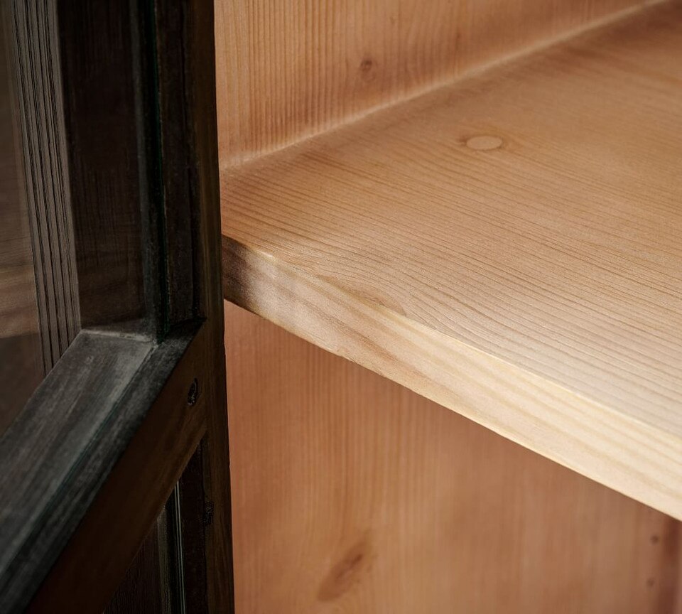 Folsom Glass Storage Cabinet, Charcoal