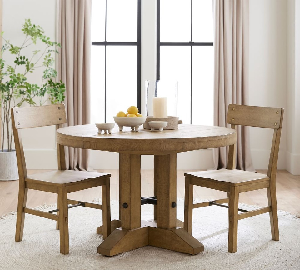 Fort Round Pedestal Extending Dining Table