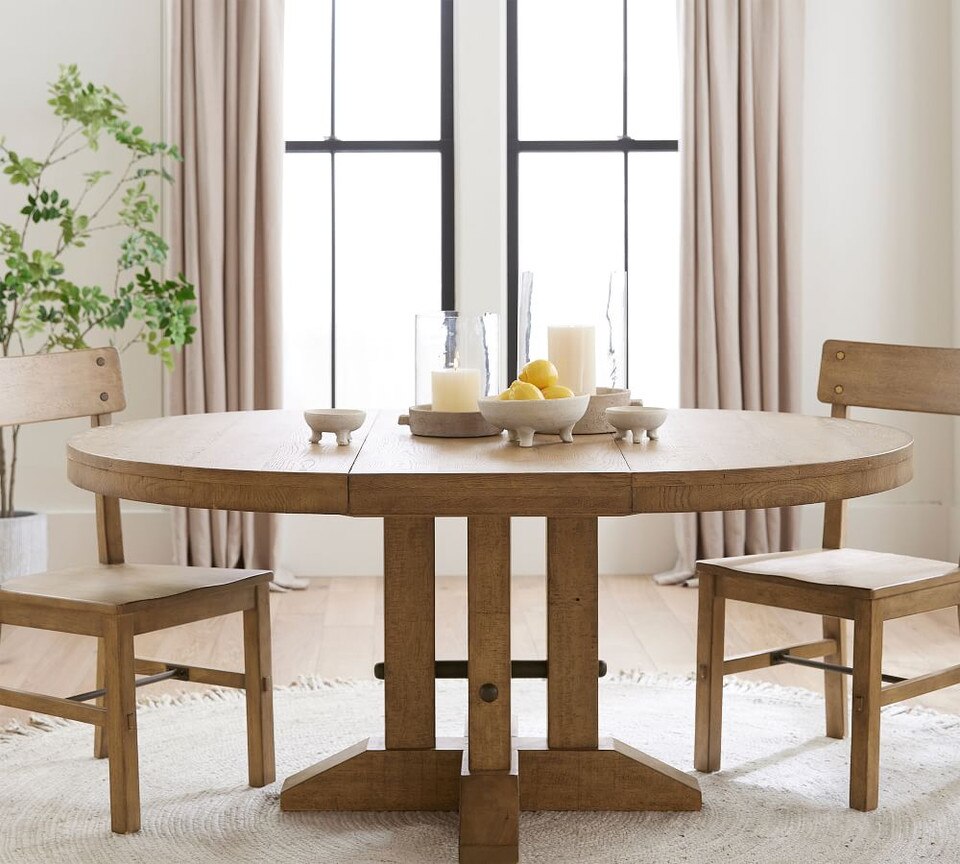 Fort Round Pedestal Extending Dining Table