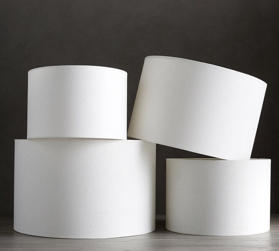 Gallery Straight-Sided Linen Drum Lamp Shade