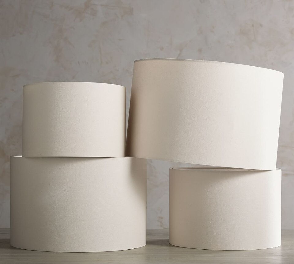 Gallery Straight-Sided Linen Drum Lamp Shade