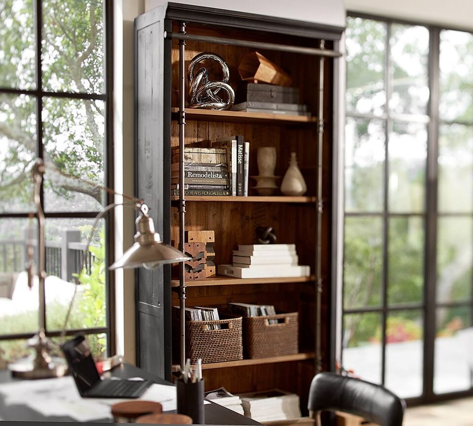 Minimalist Pottery Barn Bookcase for Living room