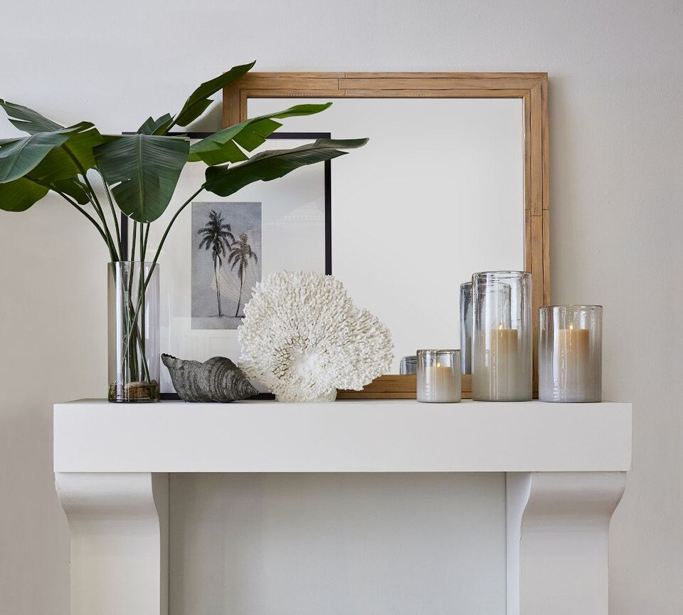 Glass Potted Banana Leaf Houseplant
